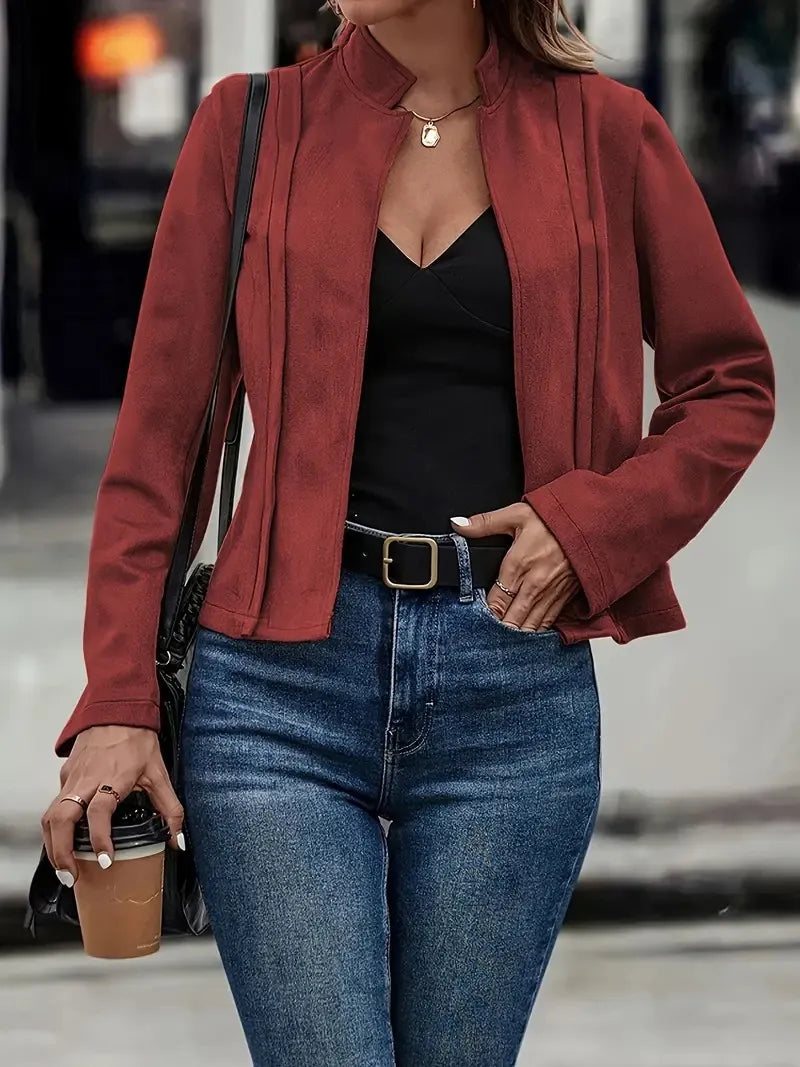 Winter Solid Color All-matching Cardigan Jacket Women