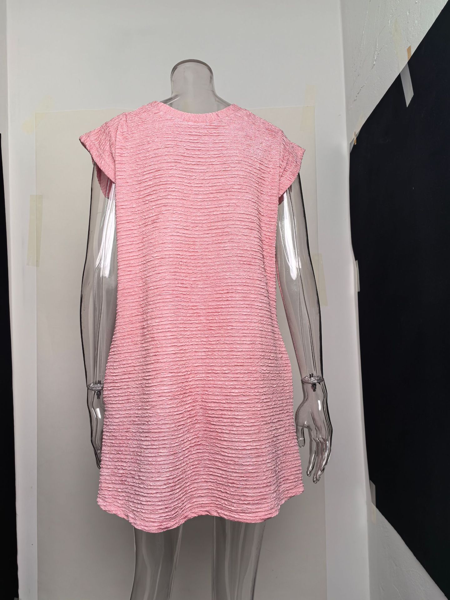 Women's Solid Color Loose Sleeveless Sleeve Dress