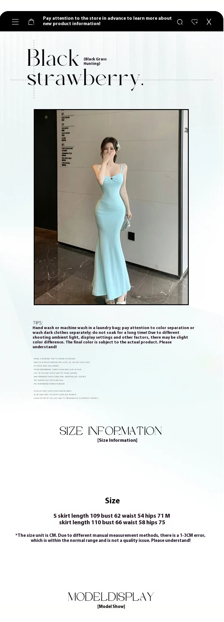 Double-shoulder Strap Sling Waist-tight Slim And Sexy Hip-wrapped Fishtail Dress