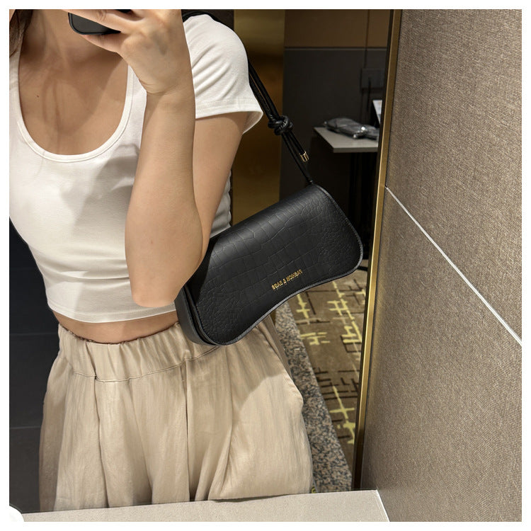 Solid Color PU Small Square Bag Shoulder Messenger Bag Handbag