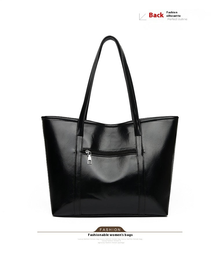 Women's Soft Leather Portable Large Capacity Shoulder Bag