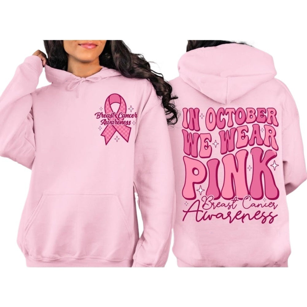 In October We Wear Breast Cancer Awareness Sweatshirt