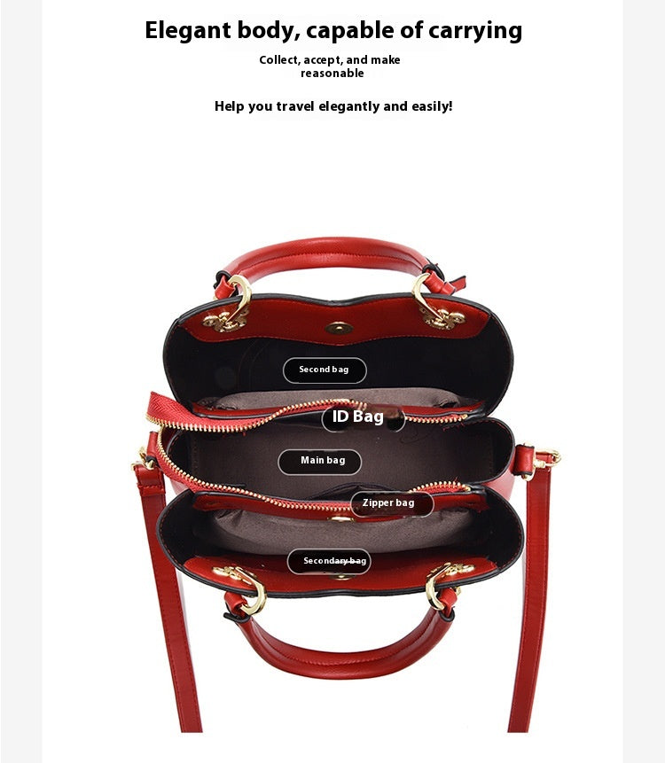Middle-aged Mom High-grade Generous One-shoulder Crossbody Bag