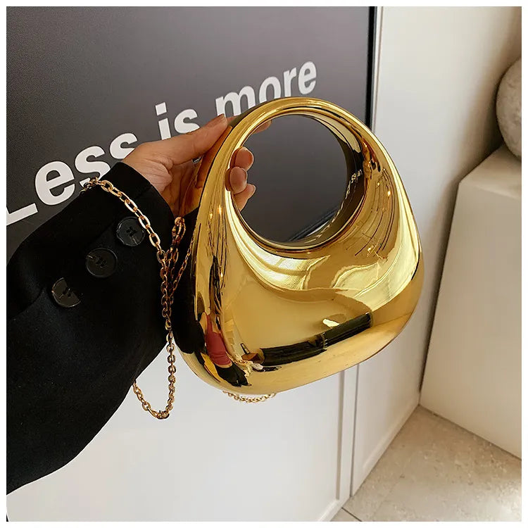 Acrylic Small Size Gold Handbag Chain Shoulder Oblique