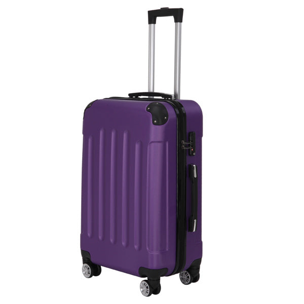 Three In One Handle Universal Wheel With 4 Corner Guards Pull Rod Box, 20in, 24in, 28in ABS Aluminum Alloy Pull Rod, Classic Color Scheme - Dark Purple 3-in-1 ABS Trolley Case 20 Inches-24 Inches-28 Inches Black - FREE USA SHIPPING