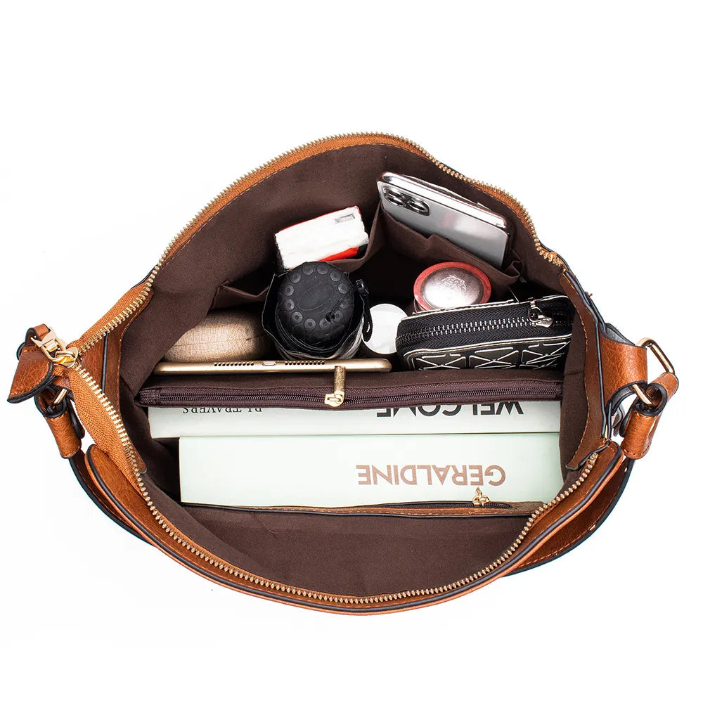 Hobo Bags Women High Capacity Handbags Fashion Commuting Crossbody Shoulder Bag Shopping Totes
