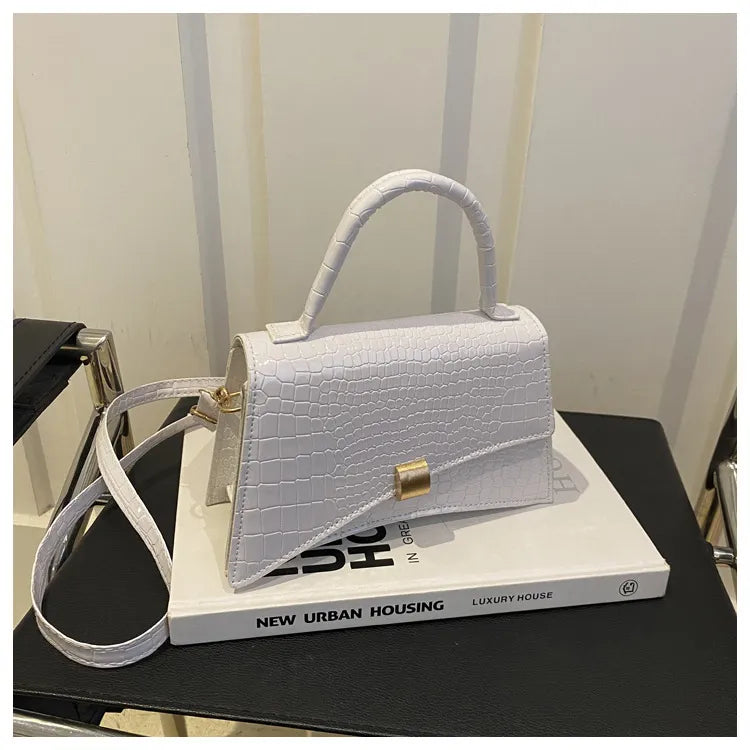 Fashionable Textured Pu Simple Women's Solid Color Casual