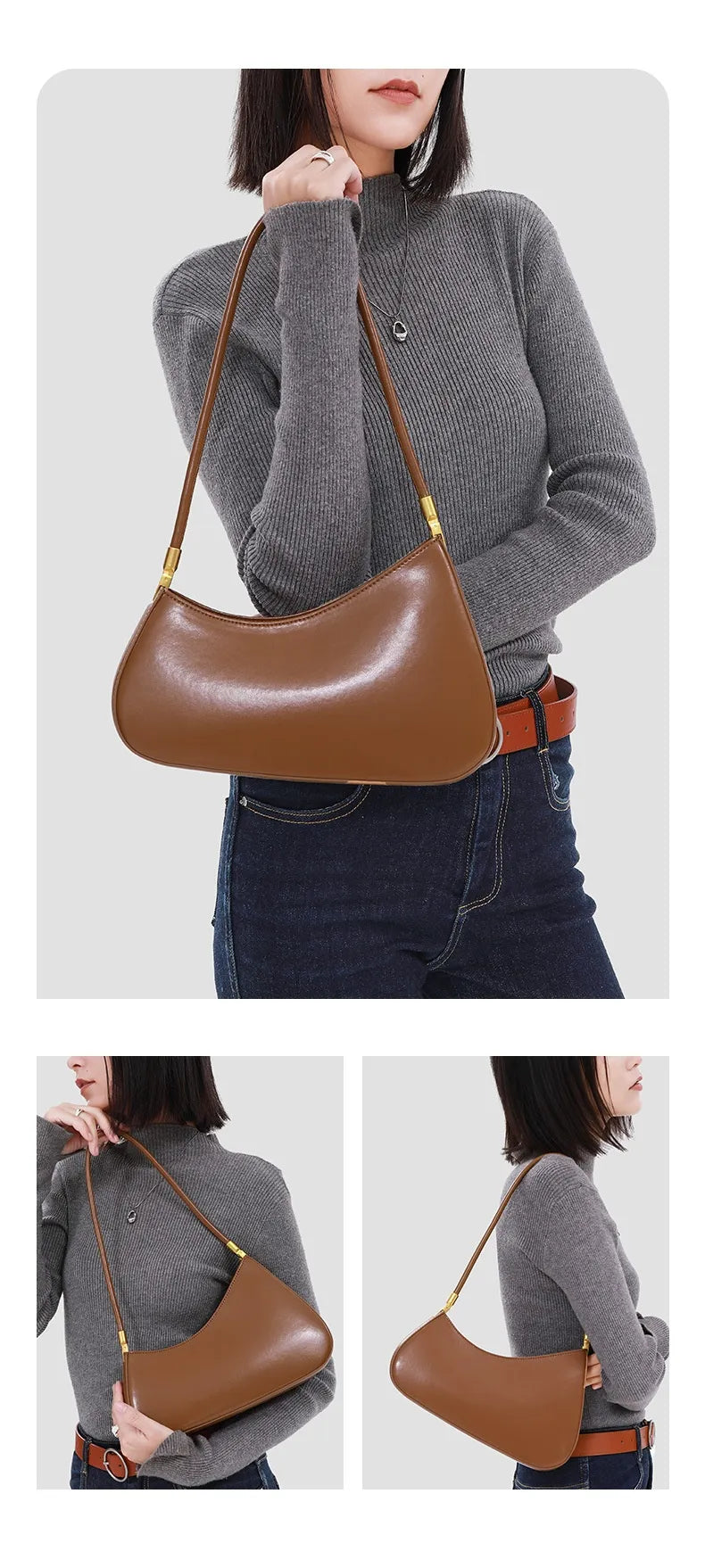 High-end Retro Commuter Underarm Bag Women's Niche High-grade Handbag