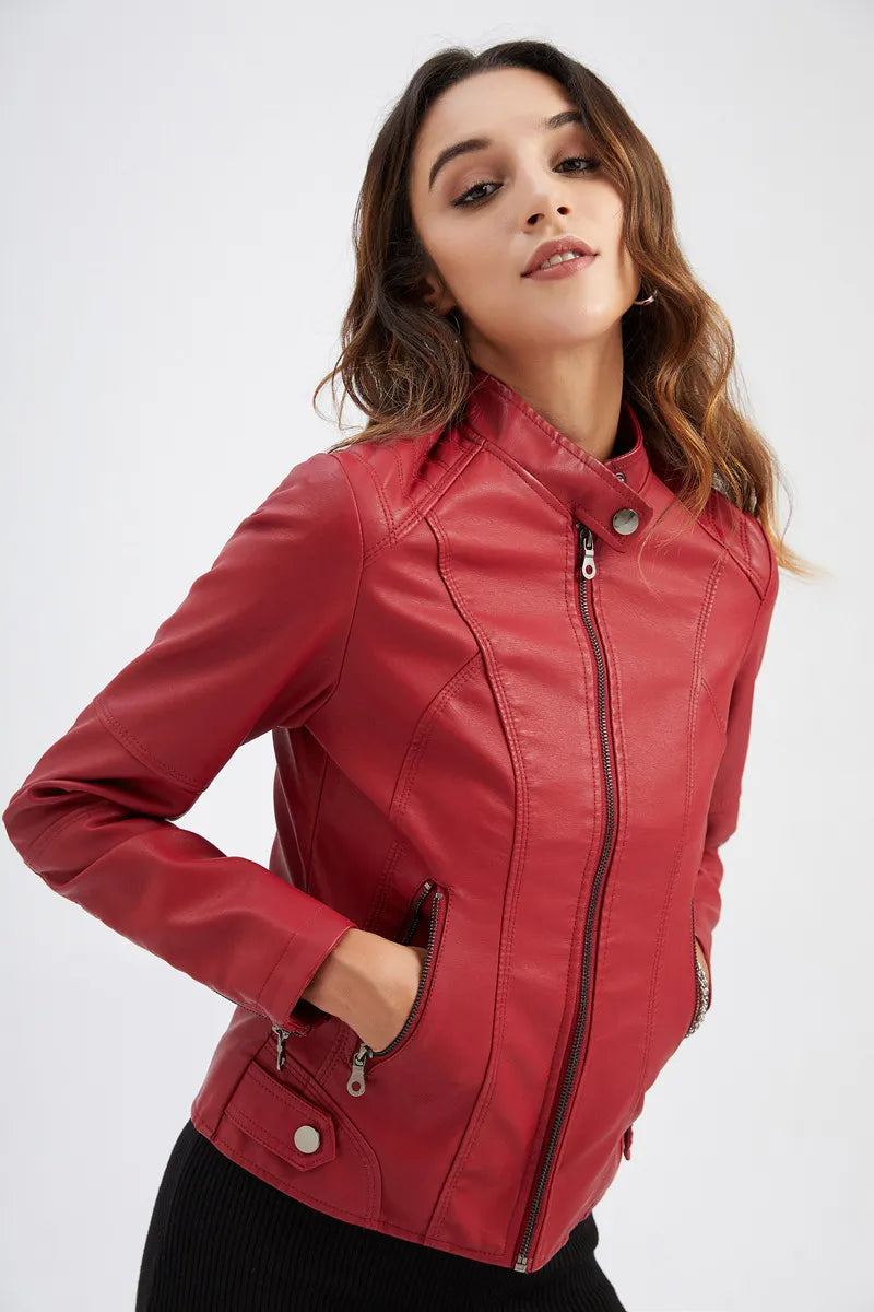 European And American Women's Leather Jackets