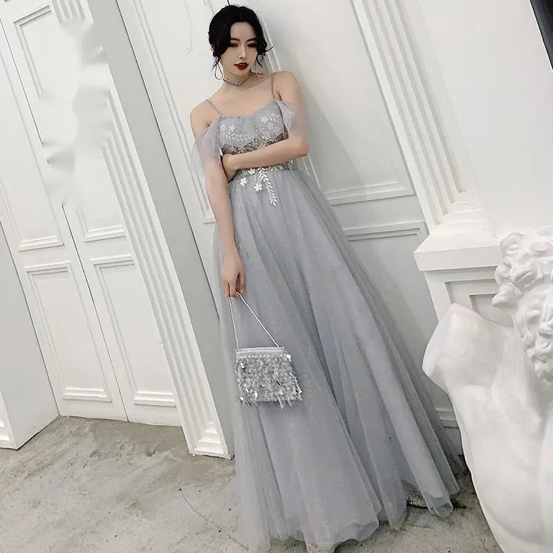 Grey bridesmaid dress
