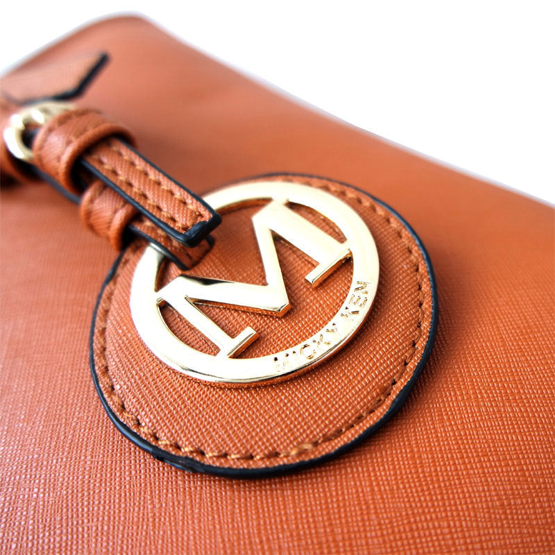 Fashion Cross Grain Leather Shoulder Handbag