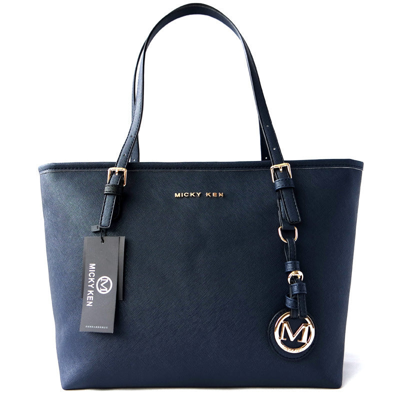 Fashion Cross Grain Leather Shoulder Handbag