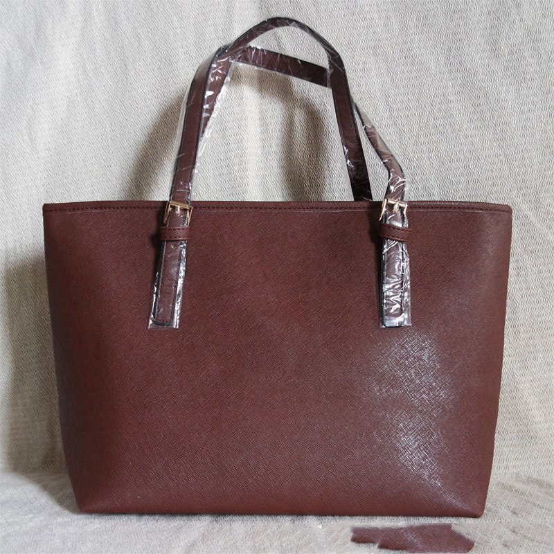 Fashion Cross Grain Leather Shoulder Handbag