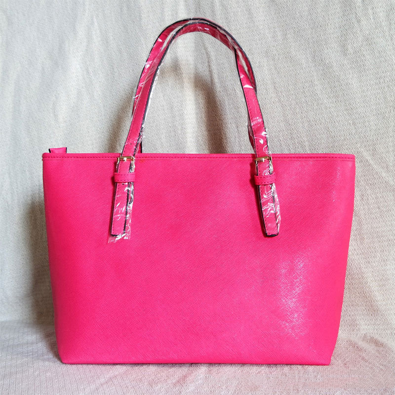 Fashion Cross Grain Leather Shoulder Handbag