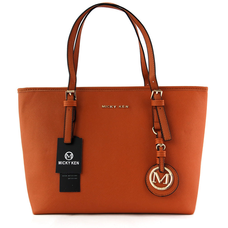 Fashion Cross Grain Leather Shoulder Handbag