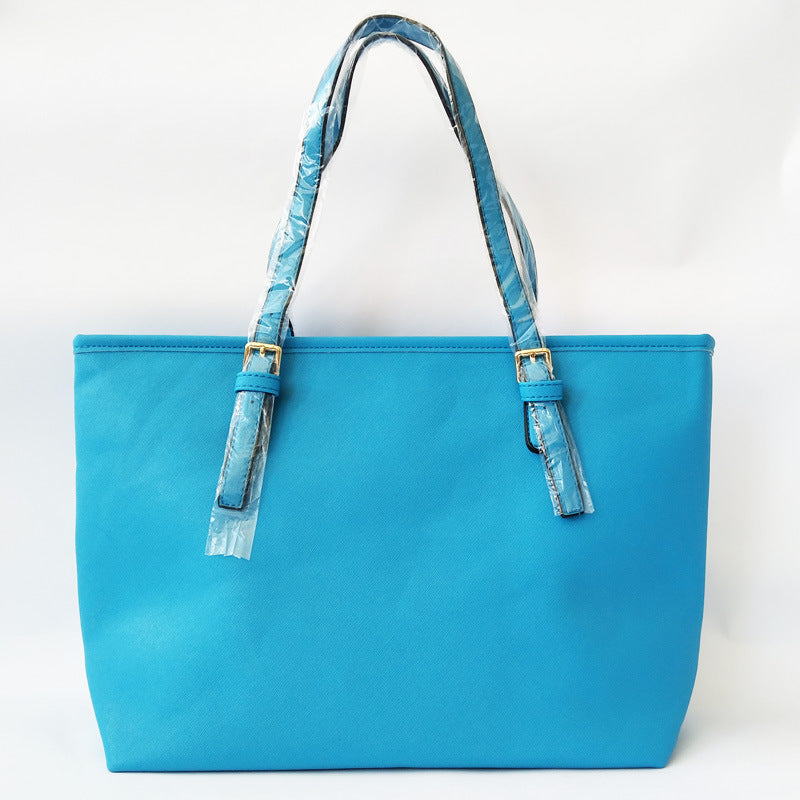 Fashion Cross Grain Leather Shoulder Handbag