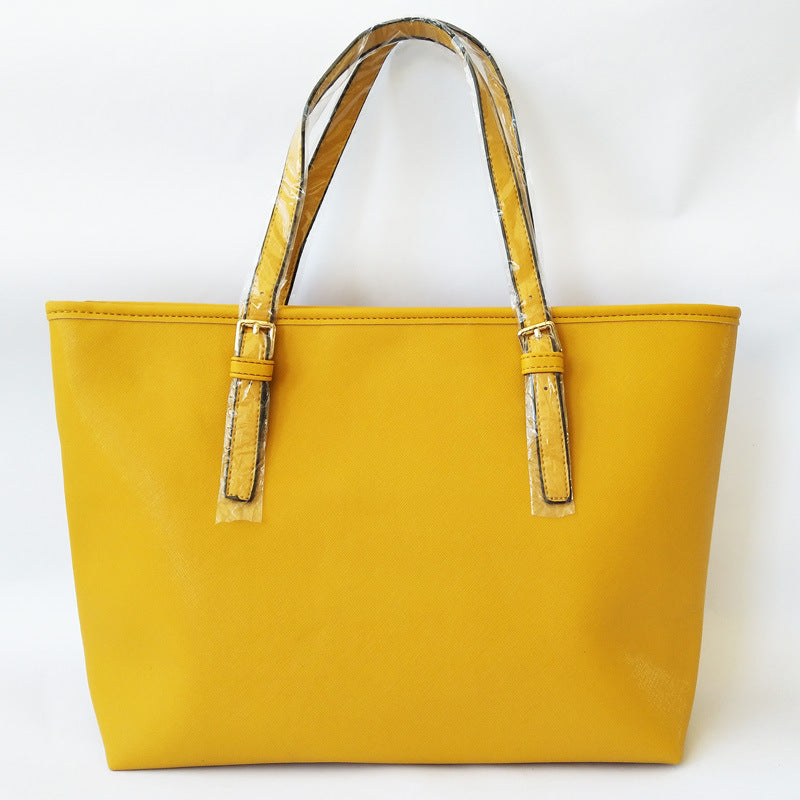 Fashion Cross Grain Leather Shoulder Handbag