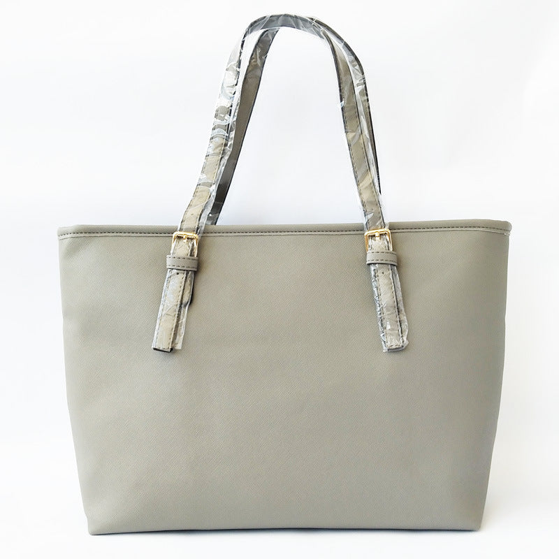 Fashion Cross Grain Leather Shoulder Handbag