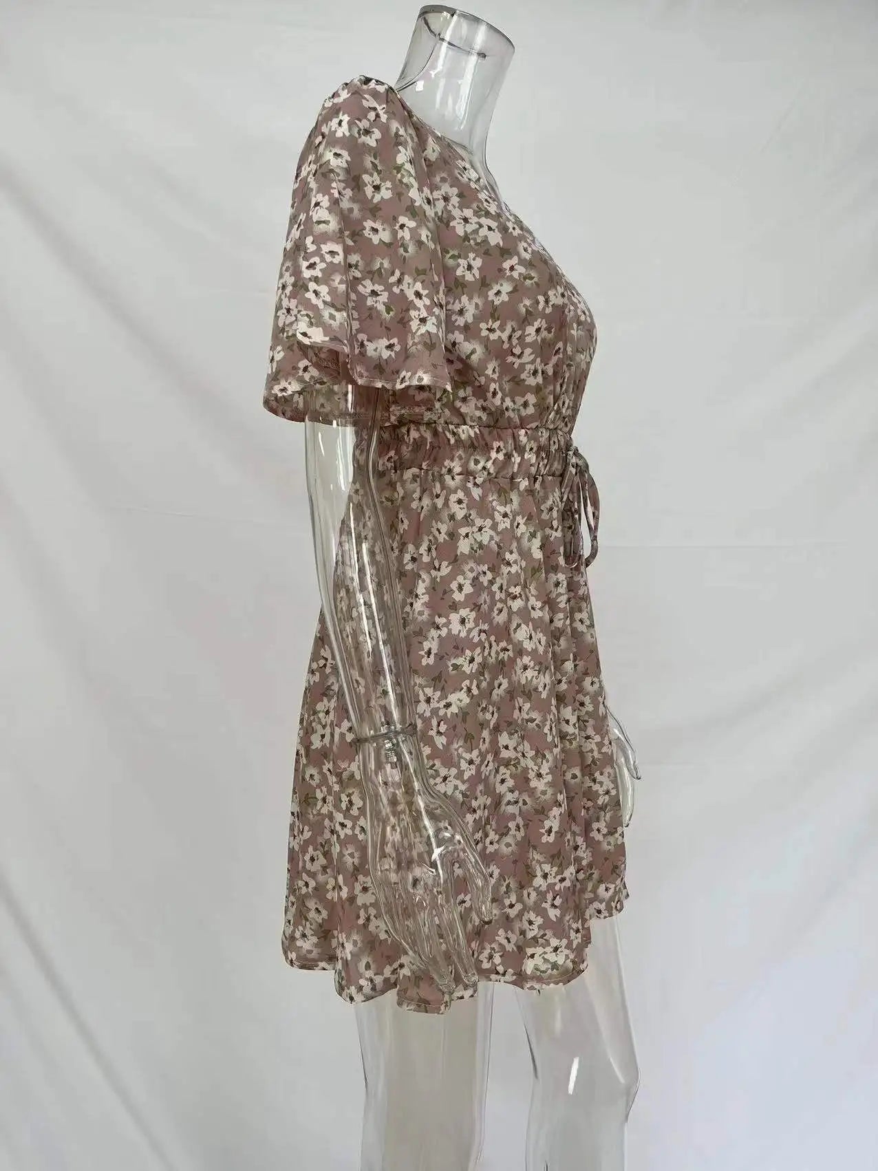 Women Fashion Print Chiffon Dress