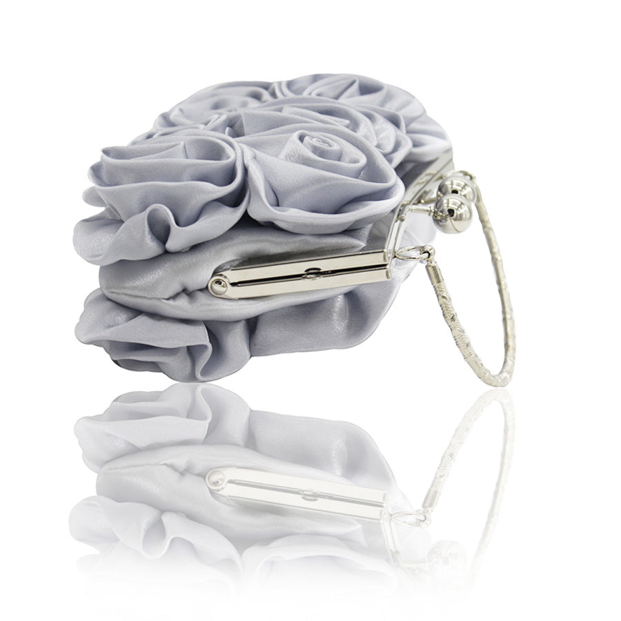 Hand held rose bag dinner bag bridal bag