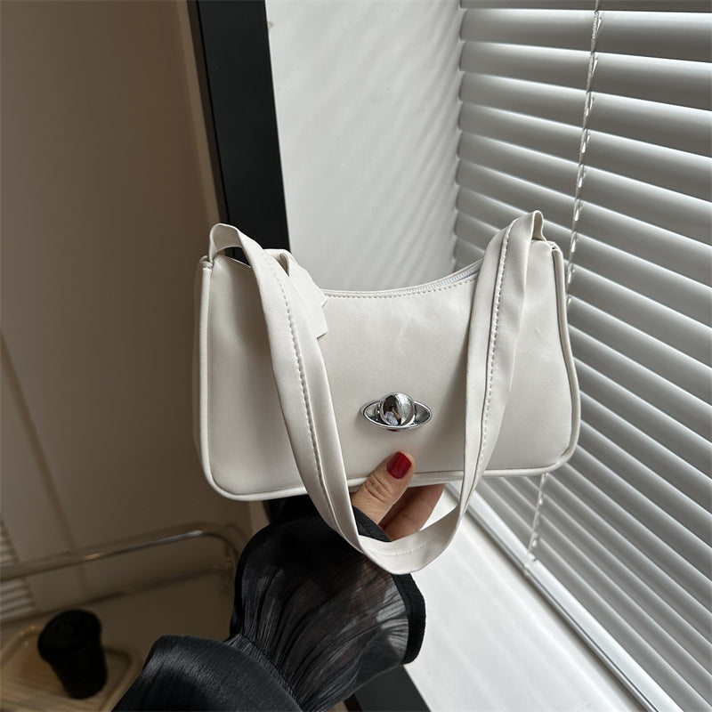 Simple Temperament Pure Color Gentle Shoulder Bag