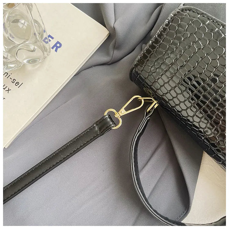 Mining Stone Pattern Stitching Square Pouch Women's Classic All-match Niche Shoulder Bag