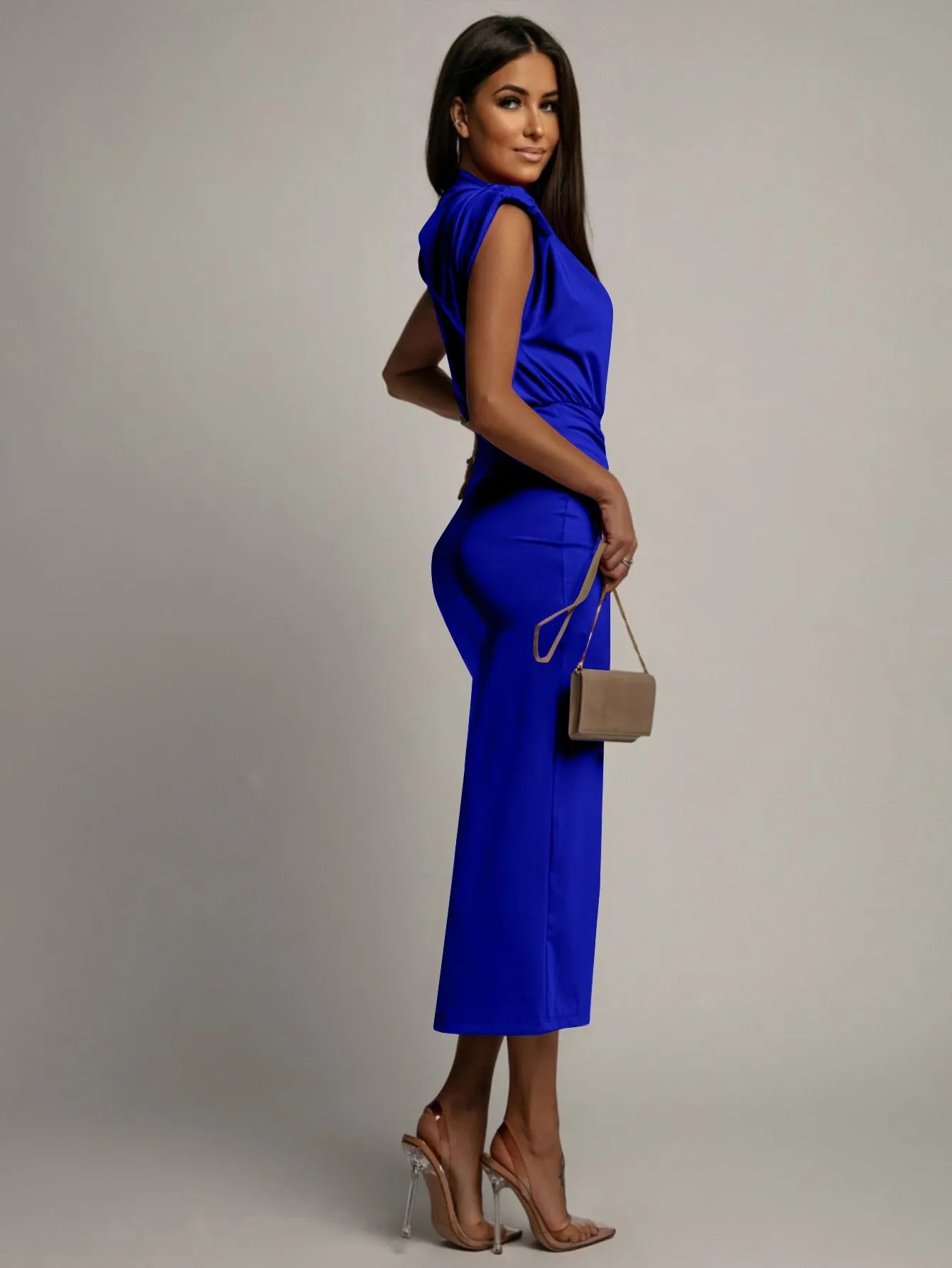 Fashion Women's Wear Slim-fit Solid Color Dress Sheath Women's Clothing