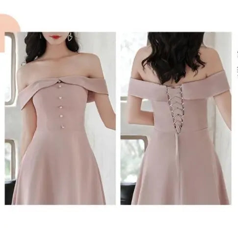 Satin Bridesmaid Dress Usually Can Wear Sister Group Dress