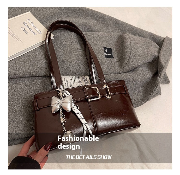 Commuter Texture Underarm Shoulder Handbag