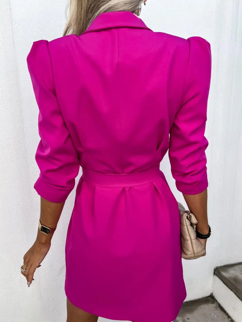 Fashion New Suit Coat Dress With Belt
