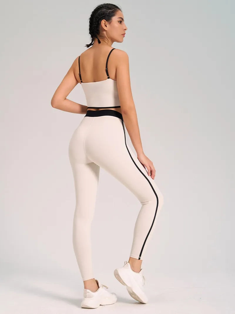 Sports Yoga Suit Two-piece Set Nude Feel Double-sided Sanding Outdoor