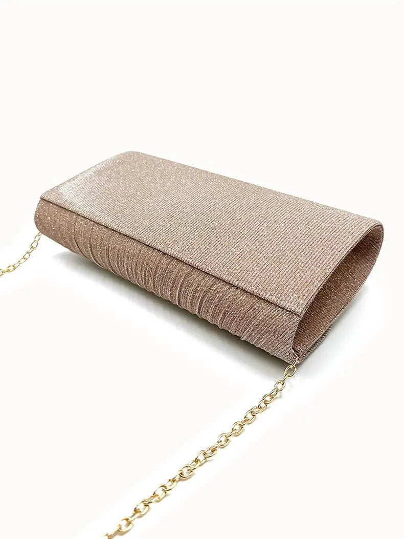 Women's Hardware Edge Party Pattern Fine Pink Clutch