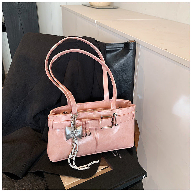Commuter Texture Underarm Shoulder Handbag