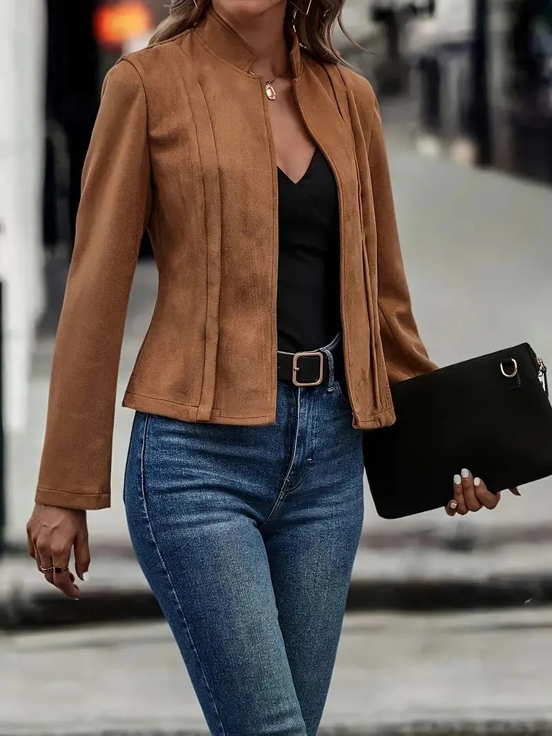 Winter Solid Color All-matching Cardigan Jacket Women