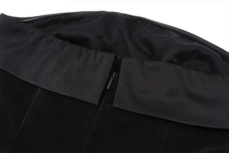 Ins Slim Tube-top Dress Fashion Zipper A-line Short Dresses Party Evening Clothing For Women