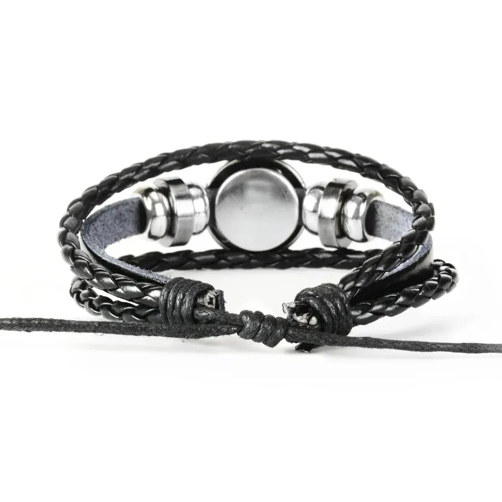 Zodiac Constellation Bracelet Braided Design Bracelet For Men Women Kids