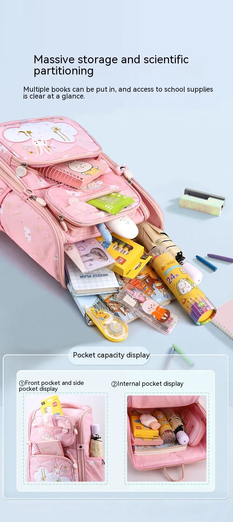 Lightweight Western Style Three-dimensional Schoolbag For Primary School Students