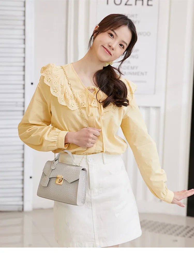 Street Fashion PU Crocodile Pattern Women's Handbag