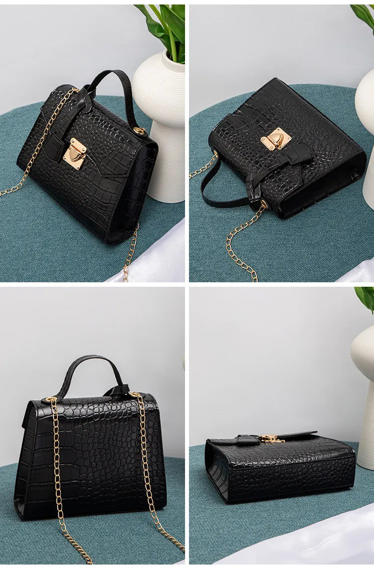 Street Fashion PU Crocodile Pattern Women's Handbag
