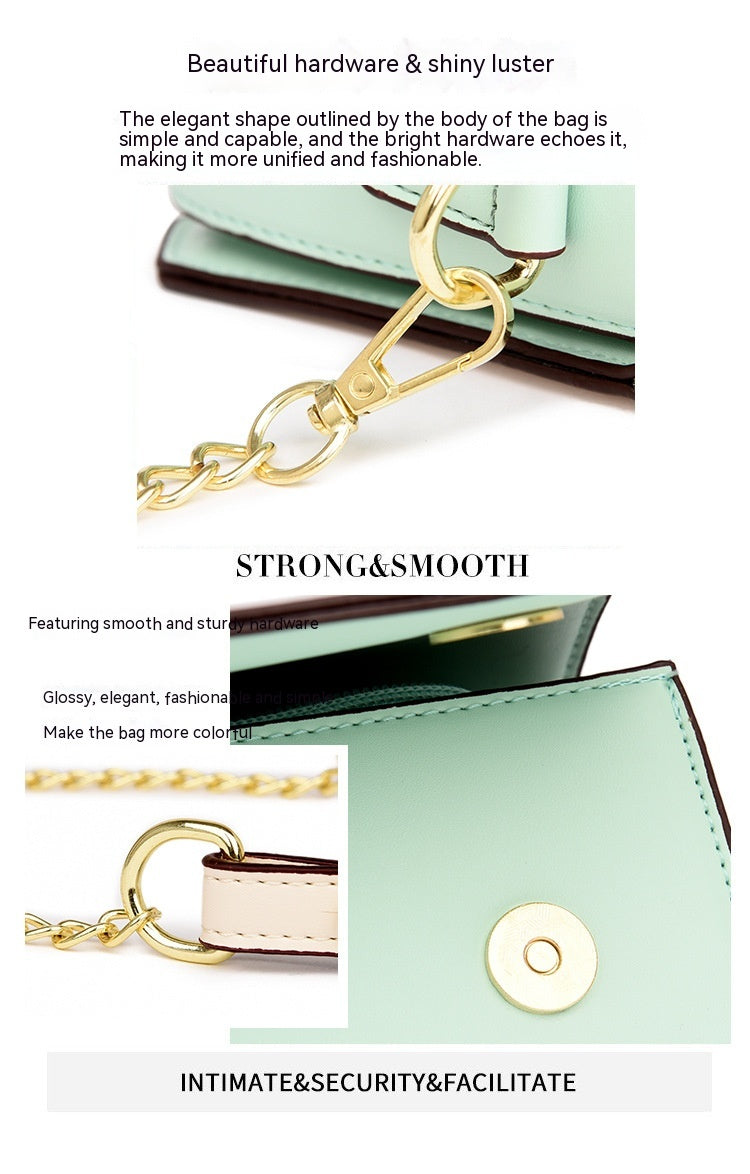 Fashion Color Contrast Deer Head Chain Crossbody Bag