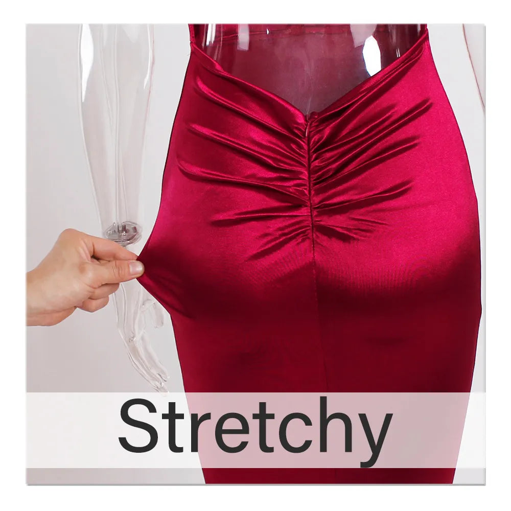 Suspender V-neck And Tail Tail Large Swing Dance Party Dress Long Skirt