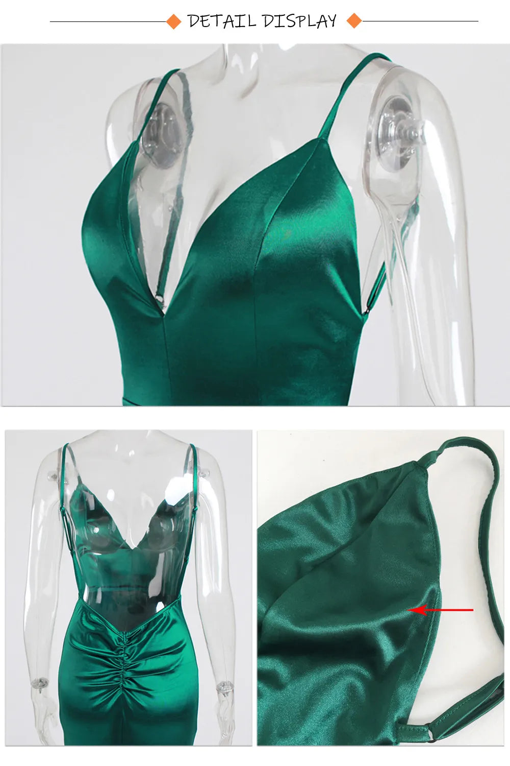 Suspender V-neck And Tail Tail Large Swing Dance Party Dress Long Skirt