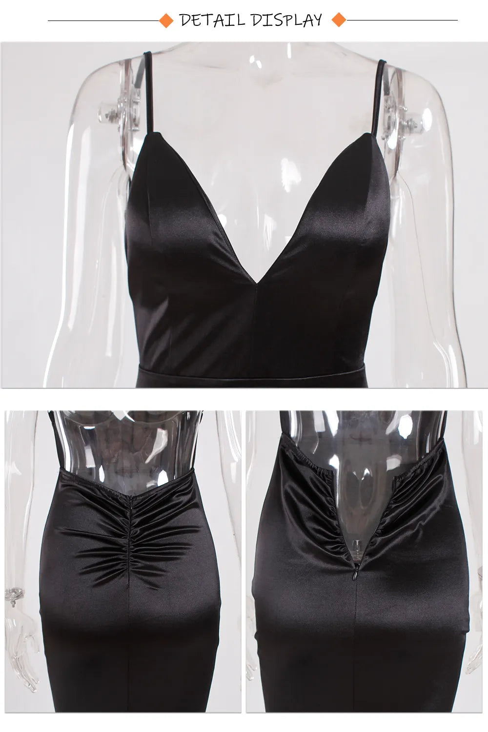 Suspender V-neck And Tail Tail Large Swing Dance Party Dress Long Skirt