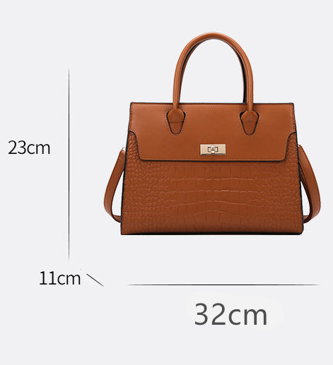 Stone Pattern Women's Bag Large Capacity Three-piece Set