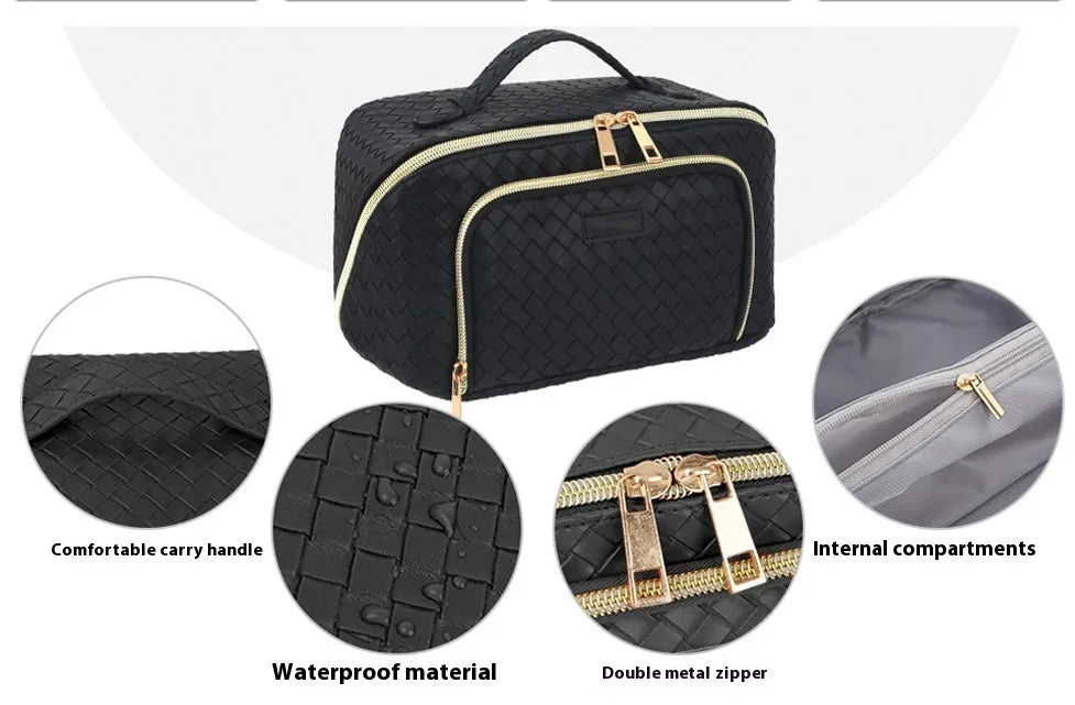 Large-Capacity Cosmetic Bag Portable Waterproof Makeup Storage Case Women Multifunction Bathroom Toiletries Organizer Pouch Item