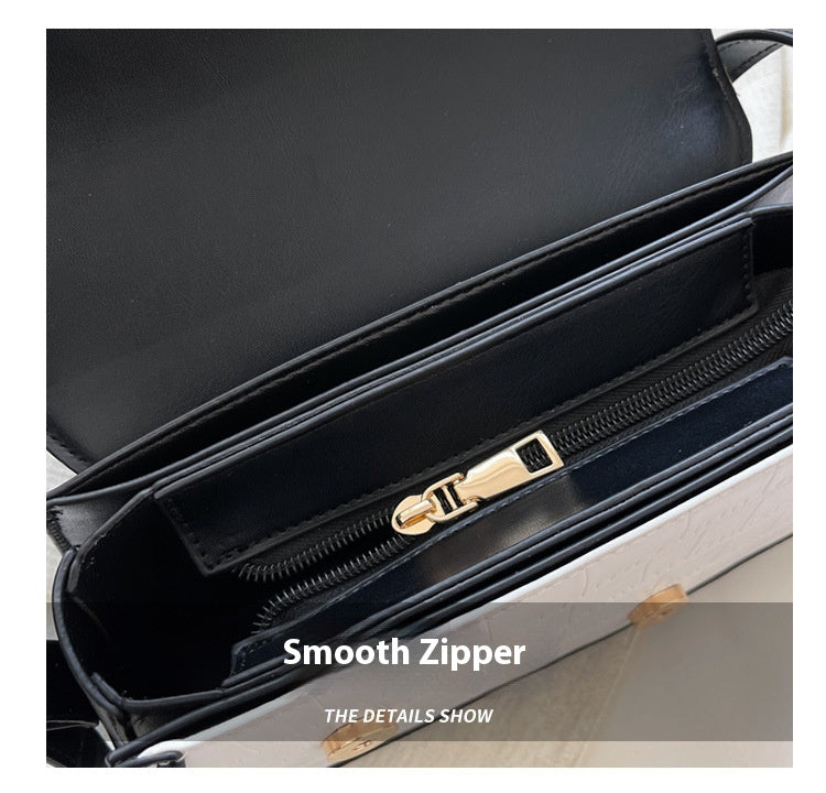 Stone Pattern Square Bag All-match One-shoulder High Sense