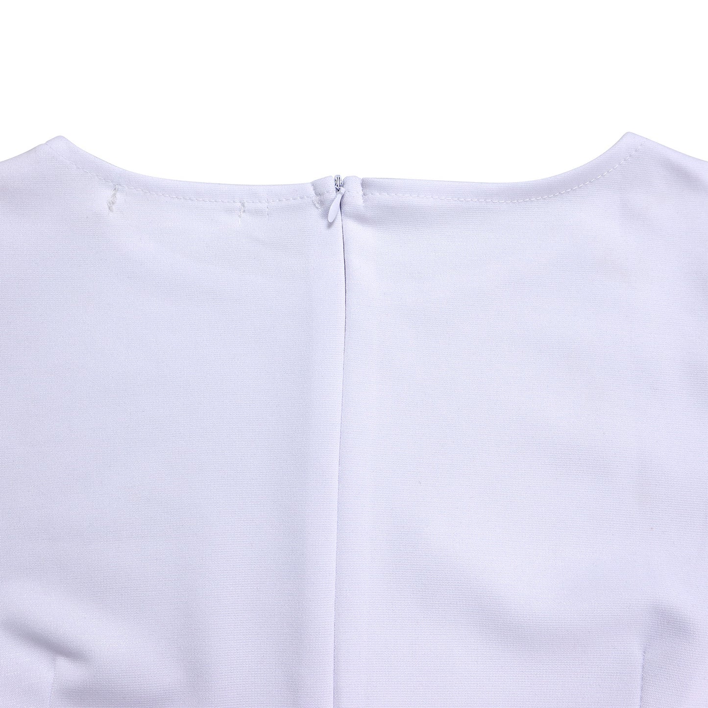 Women's Bodycon Pencil Dress Round Neck 3 /4 th Sleeve Peplum Office Dress - Free USA Shipping