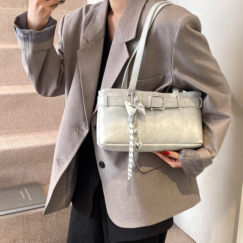 Commuter Texture Underarm Shoulder Handbag