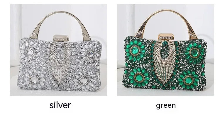 New Metal Handheld Handmade Diamond Inlaid Dinner Bag