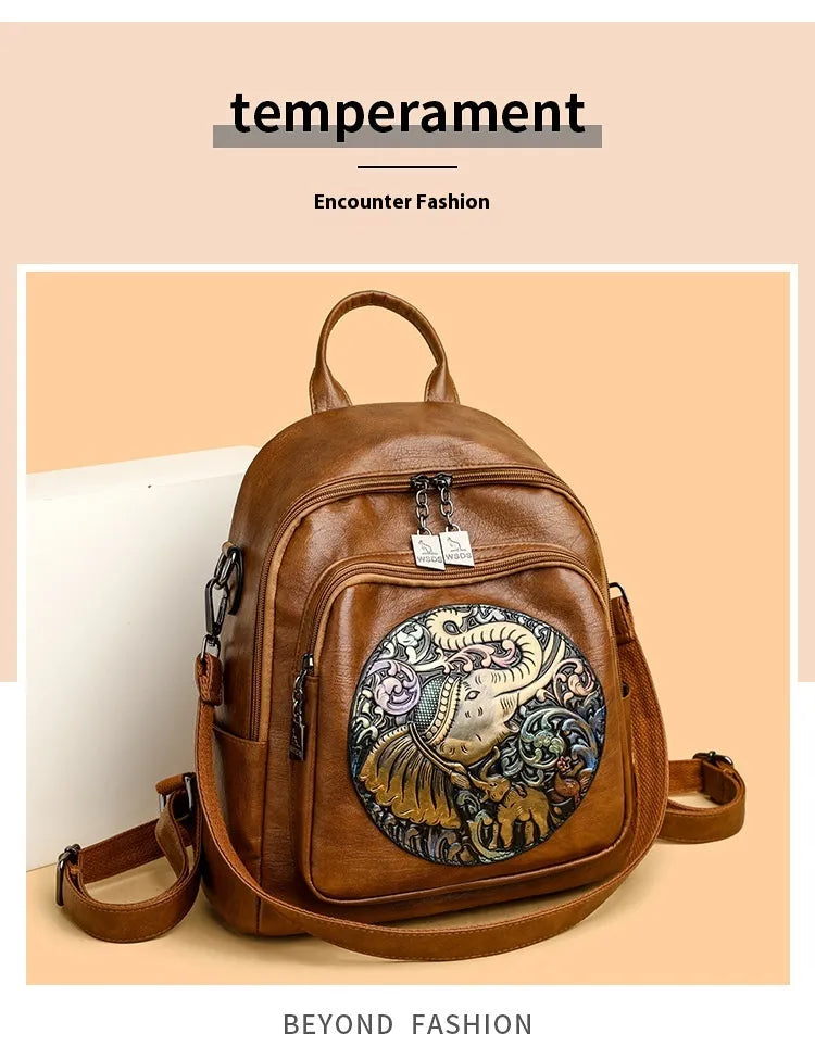 Women's Stylish And Versatile Simple All-match Travel Bag Backpack